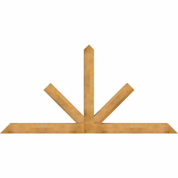 Ekena Millwork Saratoga Rough Sawn Timber Gable Bracket, Western Red Cedar, 108"W x 54"H x 6"D x 6"F, 12/12 Pitch GBW108X54X0606SAR00RWR - main